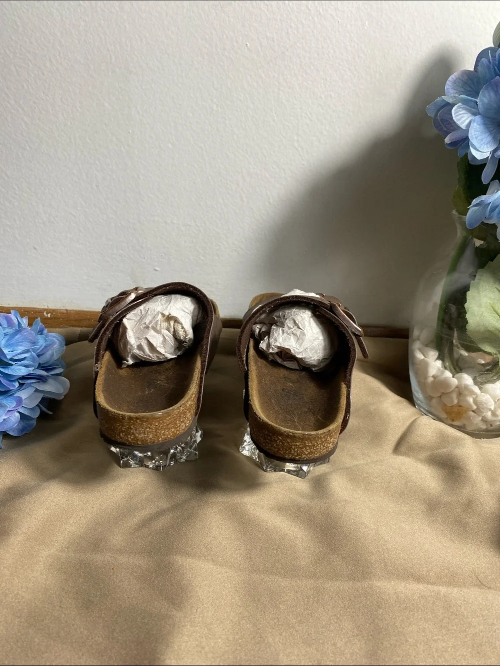 Birkenstock Kids Brown Double Buckle Sandals